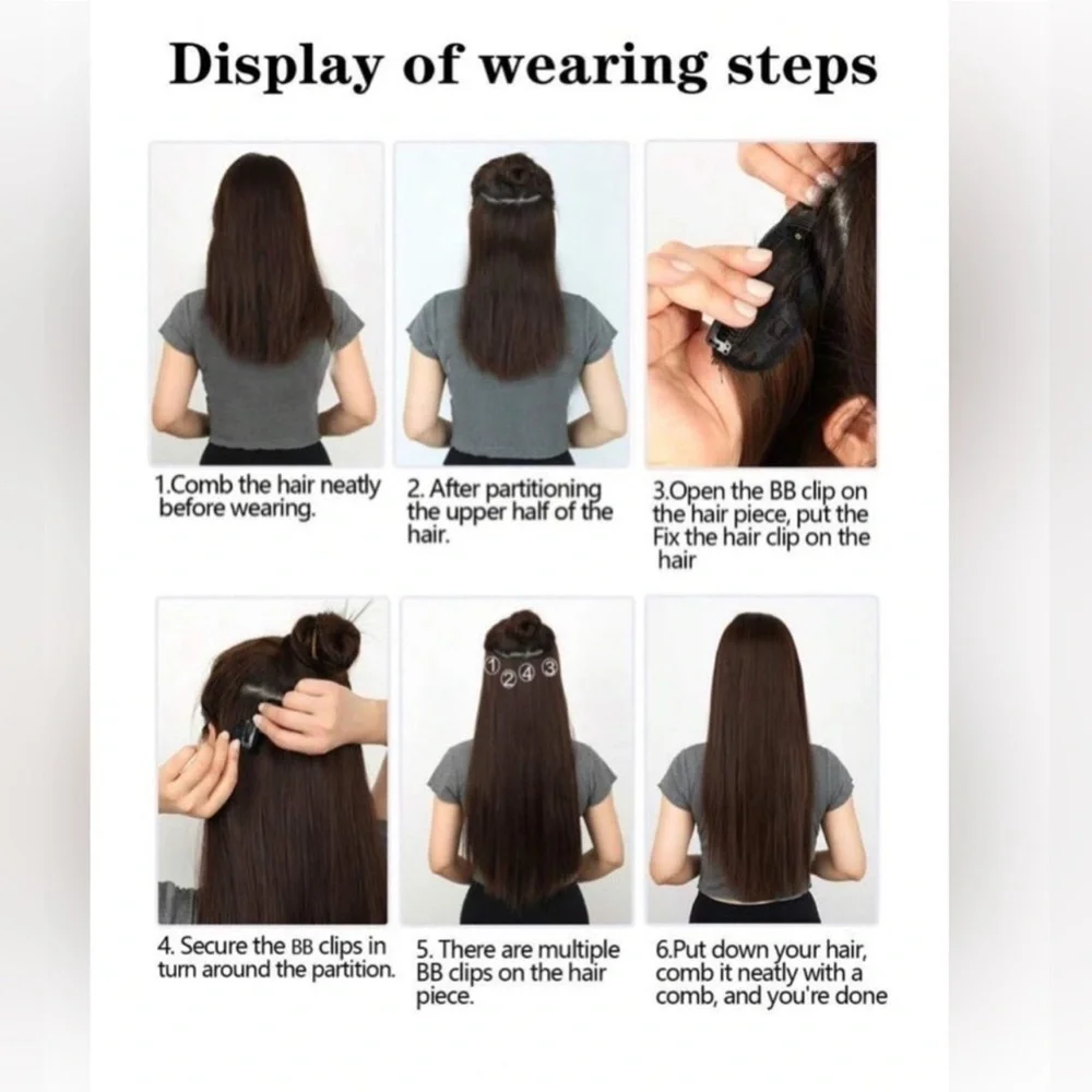 Long Blonde Clip ins Hair extensions - Human hair Blend